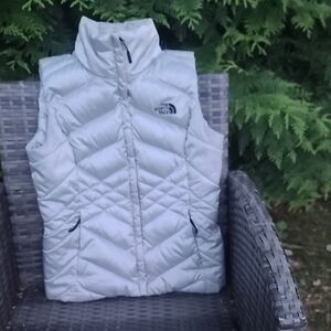 The North Face White Puffer Vest